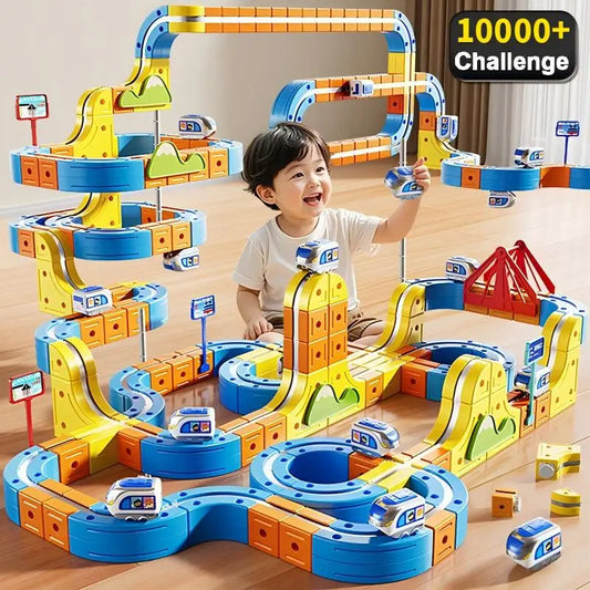 BrightSprout™ 3D STEM Electric Train Set for Kids