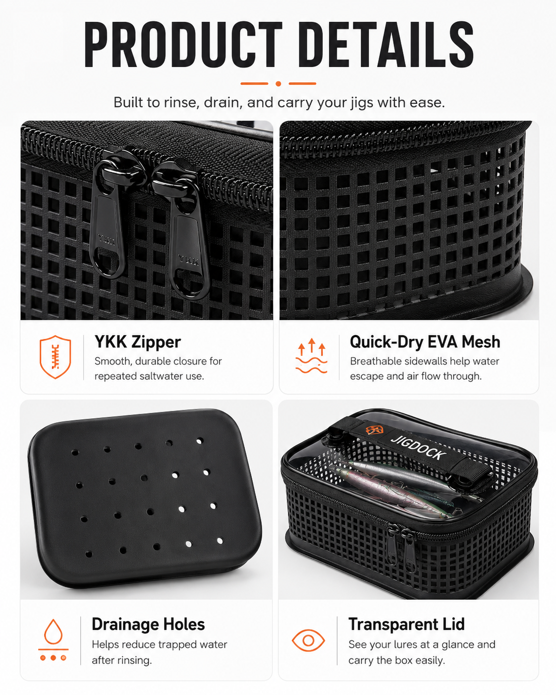 Rinse Box – Rinse, Drain & Store Fishing Lures