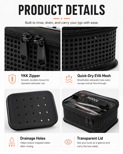 Rinse Box – Rinse, Drain & Store Fishing Lures