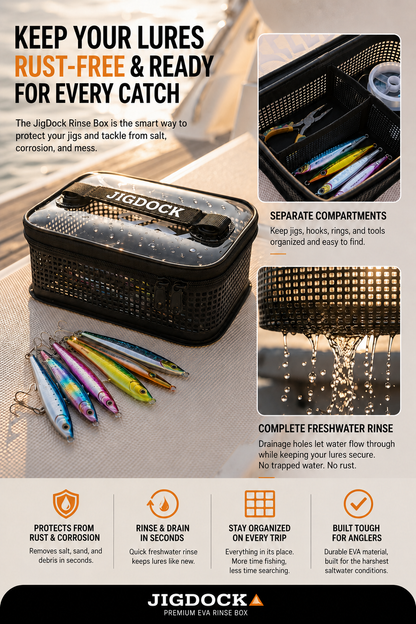Rinse Box – Rinse, Drain & Store Fishing Lures