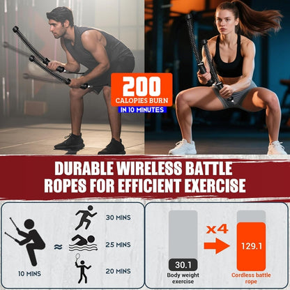 BrightSprout™ Ropeless Battle Ropes